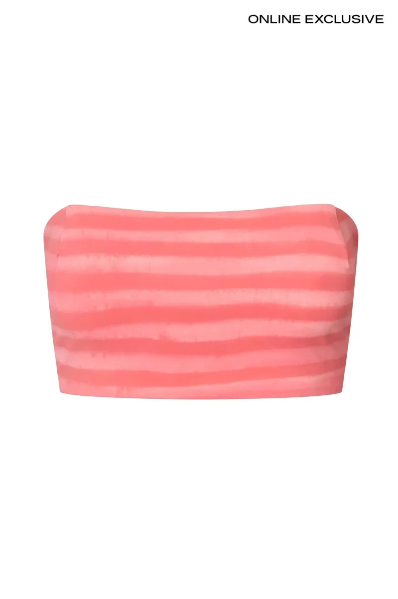 Blurred line bandeau top - Mikie I Pink combo